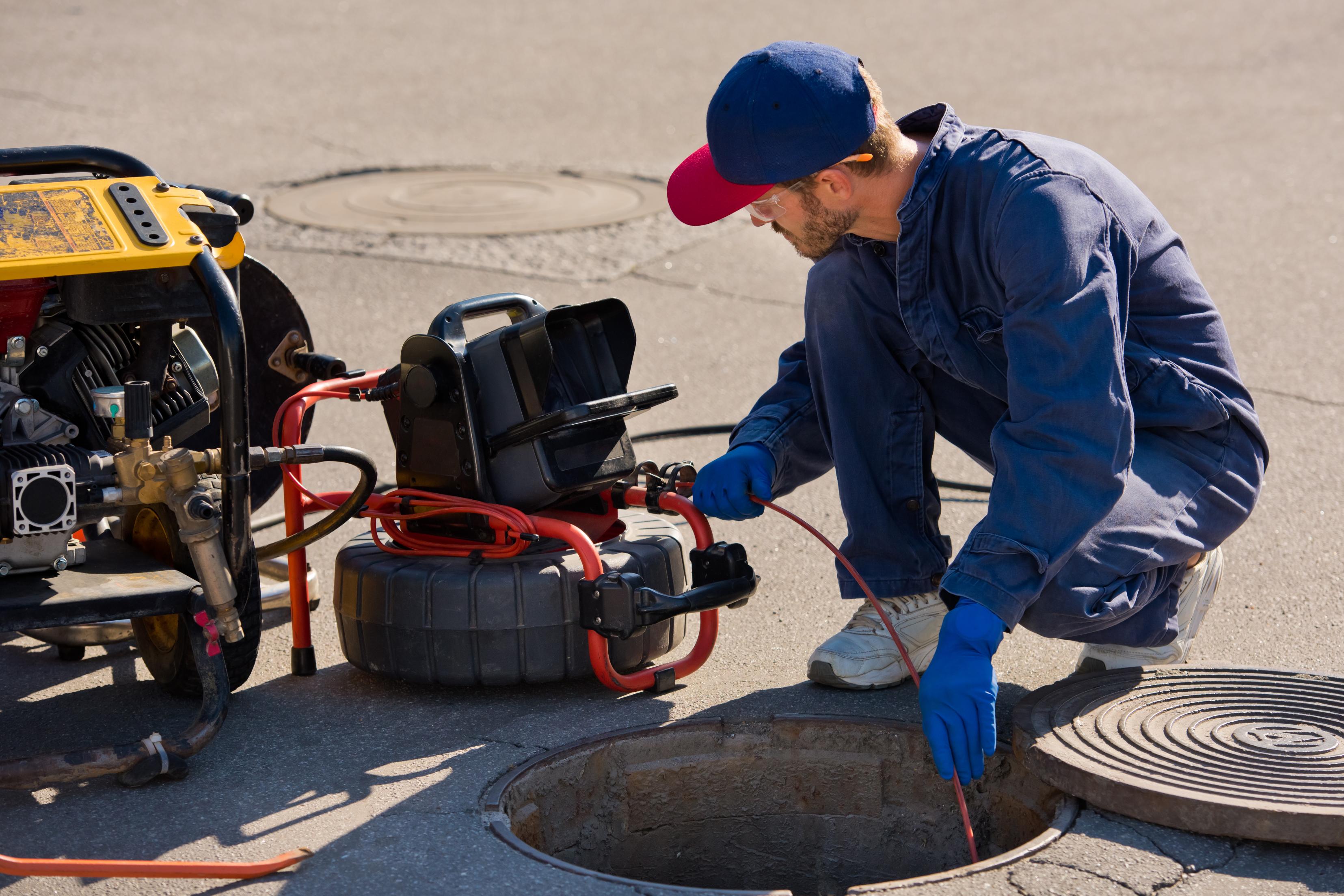 Local Plumber Performing Drain Cleaning